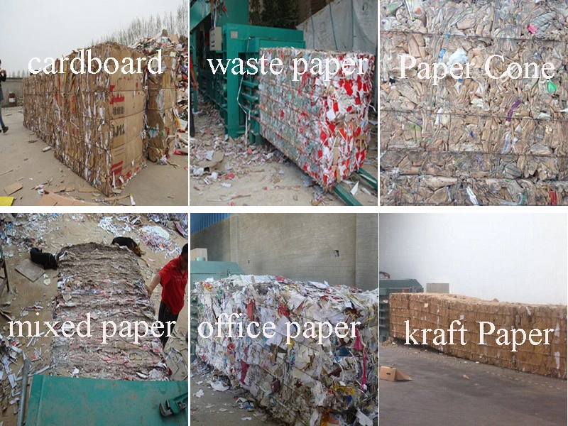 Waste paper pulp/cardboard carton/plastic bottles scrap/tyre metal/old clothes/hay grass straw/automatic hydraulic packaging strapping baler