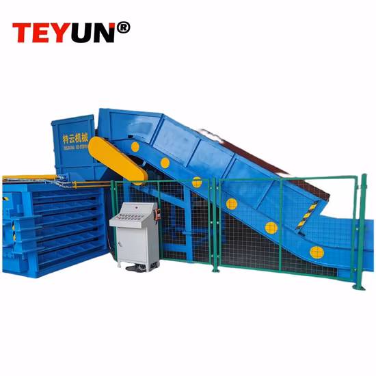 Teyun Professional Semi-Automatic Waste Cardboard Horizontal Baler Machine