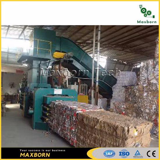 Hydraulic Horizontal Semi Automatic Waste Paper Cardboard Plastic Baler for Recycling Plant