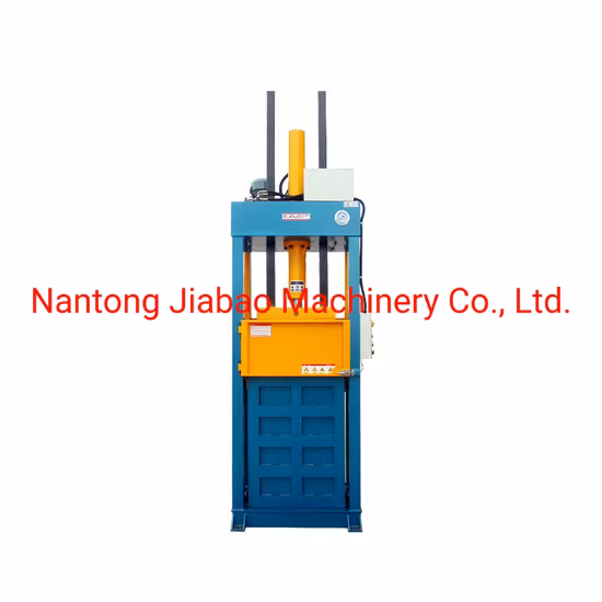 2021 Jewel Baler Top Selling Vertical Hydraulic Baler Best Price Secondhand Clothes Used Rags Lifting Chamber for Packing Textiles/Clothings Recycling Stations