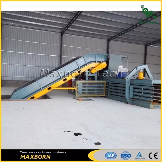 Maxborn Automatic Double RAM Horizontal Hydraulic Baling Machine/ Hydraulic Baler for Cardboard Carton Plastic and Straw
