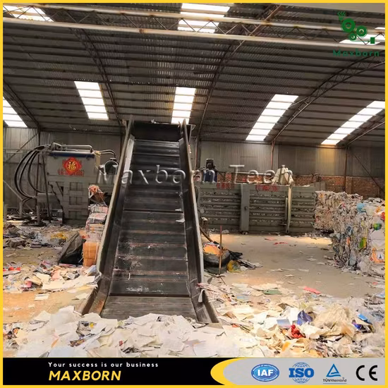 Two RAM Automatic Baler/Baling/Hydraulic Press/Packaging Machine Baler for Waste Paper / Carton/ Cardboard/ Plastic