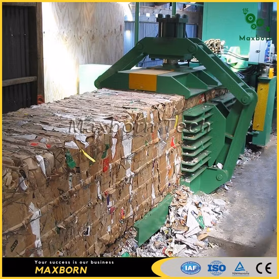 Full Automatic Dual RAM Horizontal Hydraulic Waste Paper Baling Press Machine/ Hydraulic Baler for Cardboard Carton Plastic and Straw