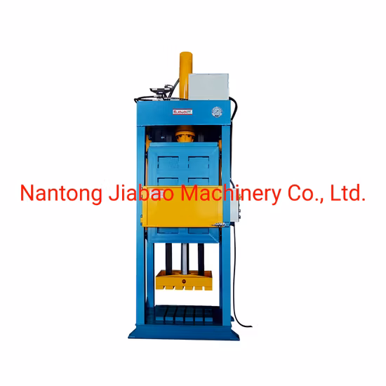 2021 Top Selling Vertical Hydraulic Press Secondhand Clothes Baler Used Rags Compactor with Lifting Chamber for Outside Bale Strapping Textile/Clothings Baler
